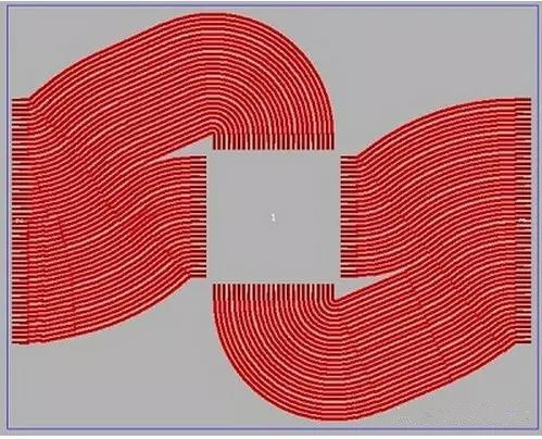 (中間)任意角度布線不僅有助于縮短導(dǎo)線長度，而且在確保滿足所有要求的同時(shí)占用更小的面積；